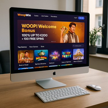 WoopWin Casino - Modernes Casino-Design - Desktop Plattform